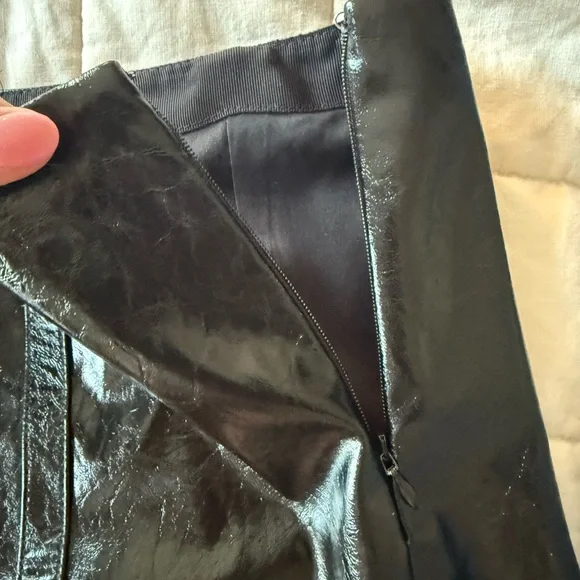 J. Crew Black Patent Faux Leather Mini Skirt - Picture 4 of 4